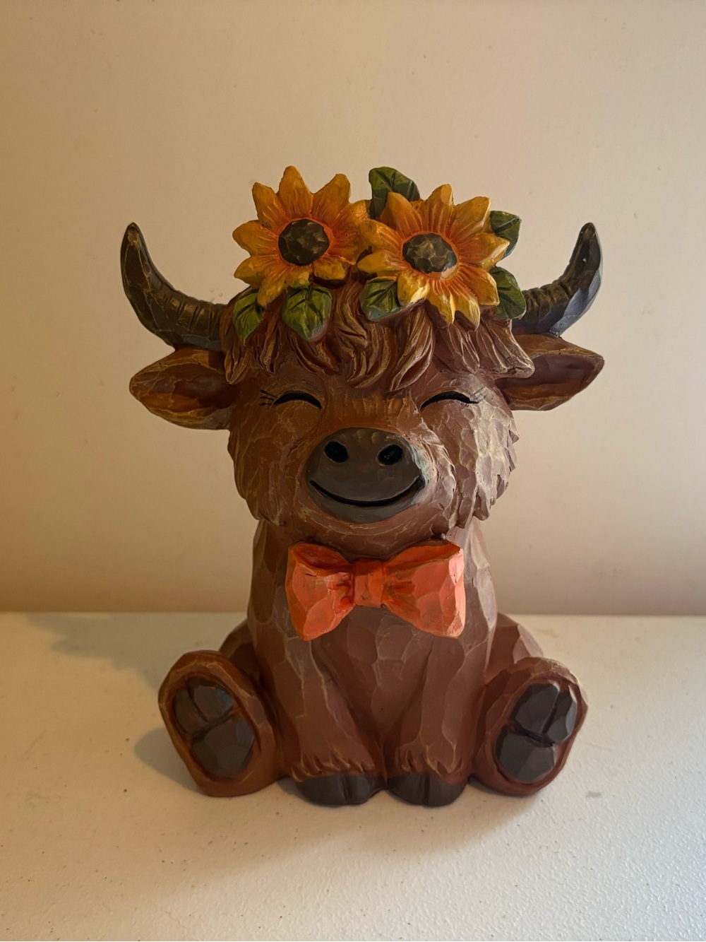 Farmhouse Fall Sunflower Highland Cow Decor